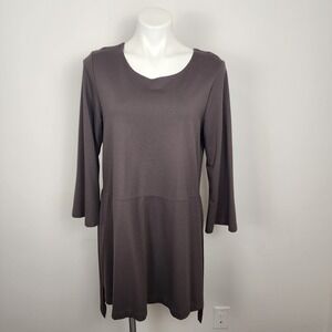 Bryn Walker Made in‎ USA Modal Brown Long Sleeve Tunic Dress Women's Size XS